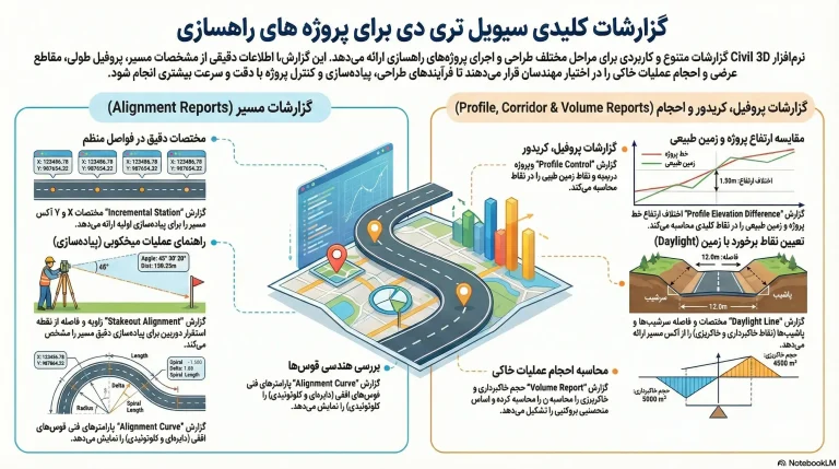 پکیـــــج جامـــــع آمـــــوزش گـــزارشـــات در نـــرم‌افـــزار Civil 3D