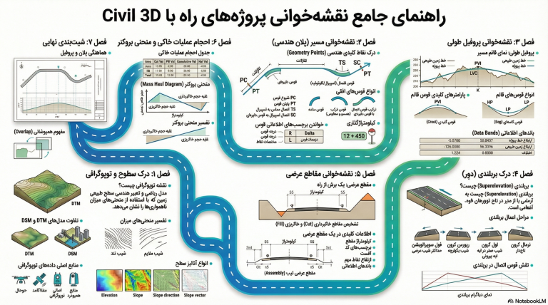 اولین پکیج آمـــوزش نقشه خوانی راهسازی